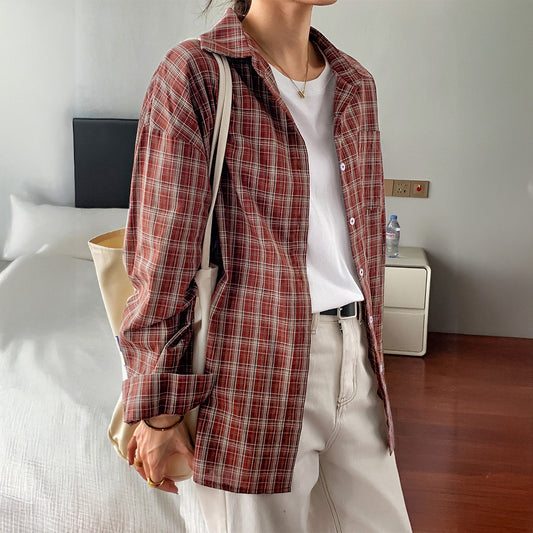 Casual Vacation Style Long Sleeve Coat Women's Shirt