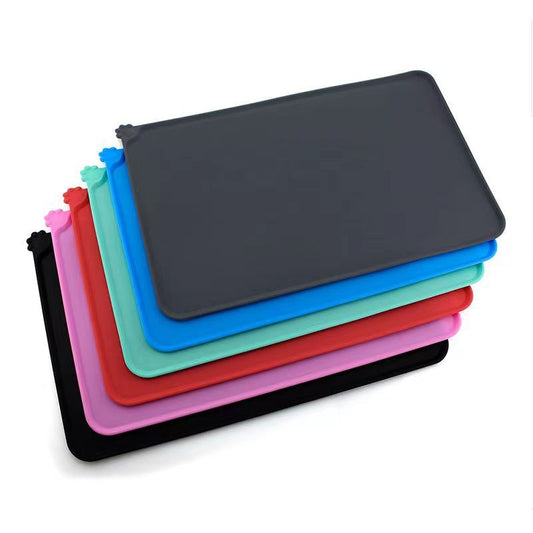No Plus-sized Silicone Pet Placemat Dog's Paw Pet Cat Dog Food Bowl Pad