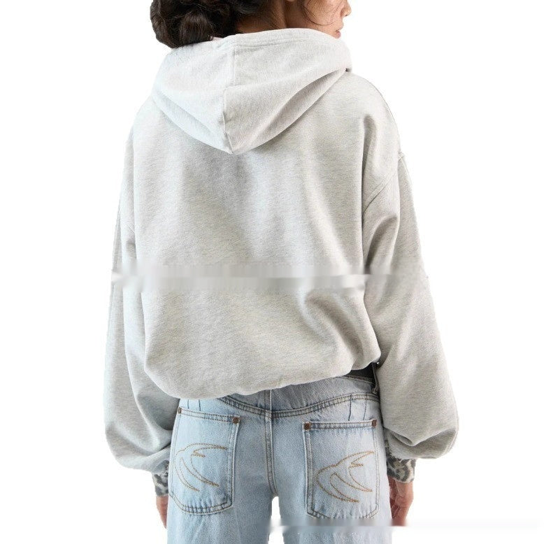 Autumn And Winter Simple Fashion Contrasting Color Camouflage Hooded Sweatshirt With Fake Two-piece Design