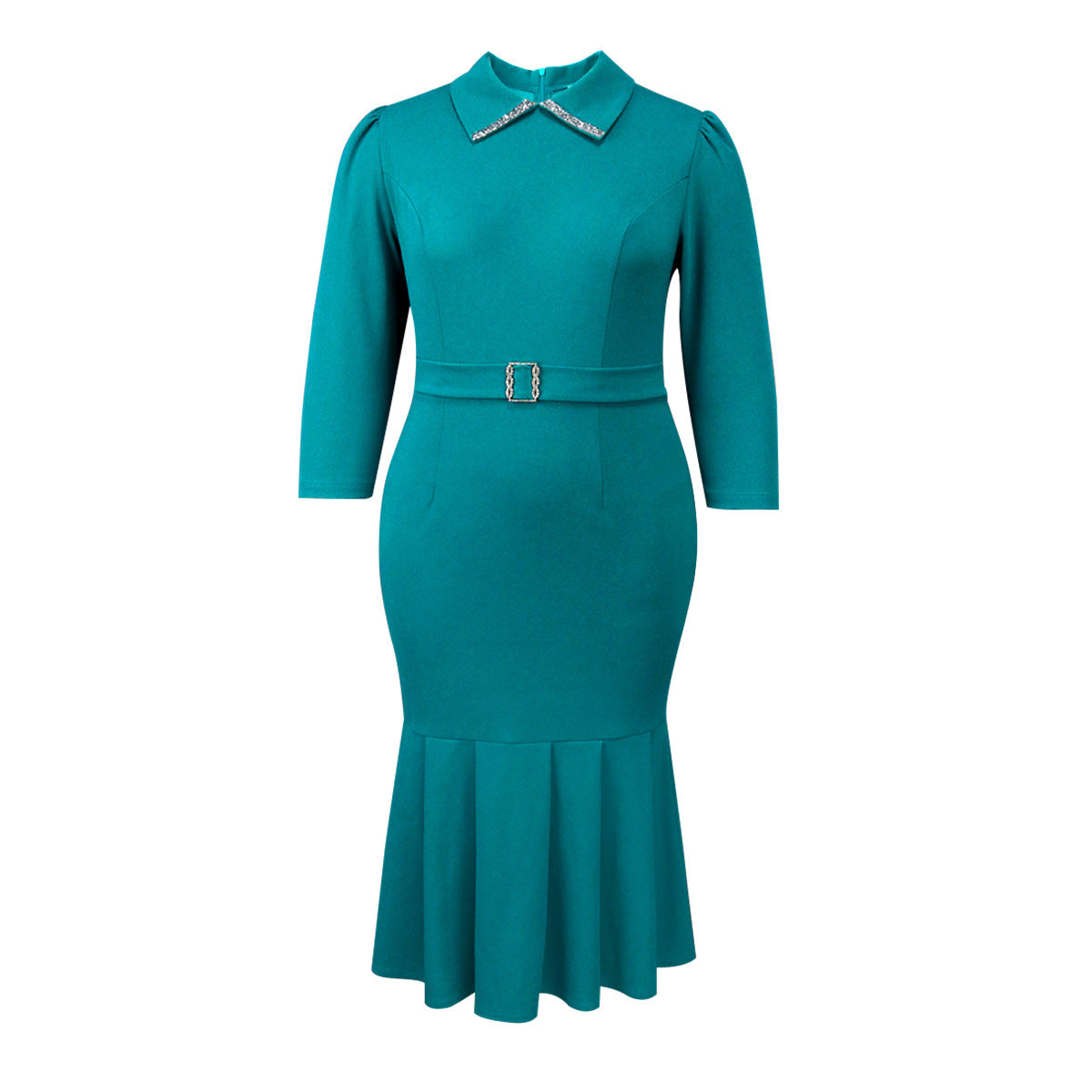 Women's Elegant Shirt-Style Dress With A Collar