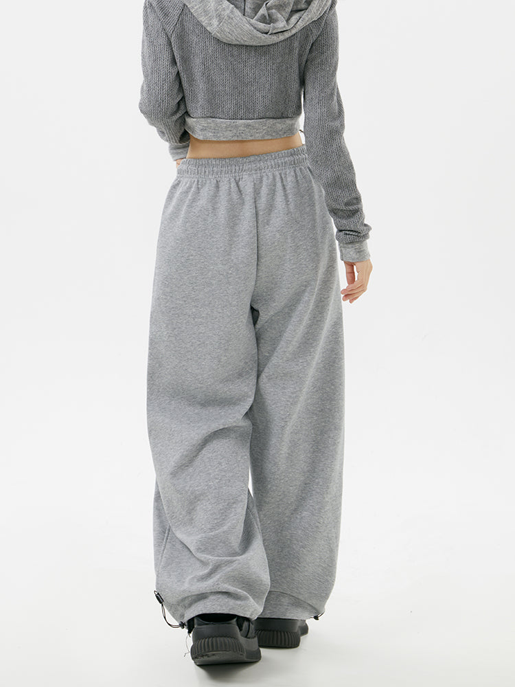 Sweatpants Female Gray Draping Sports Pants