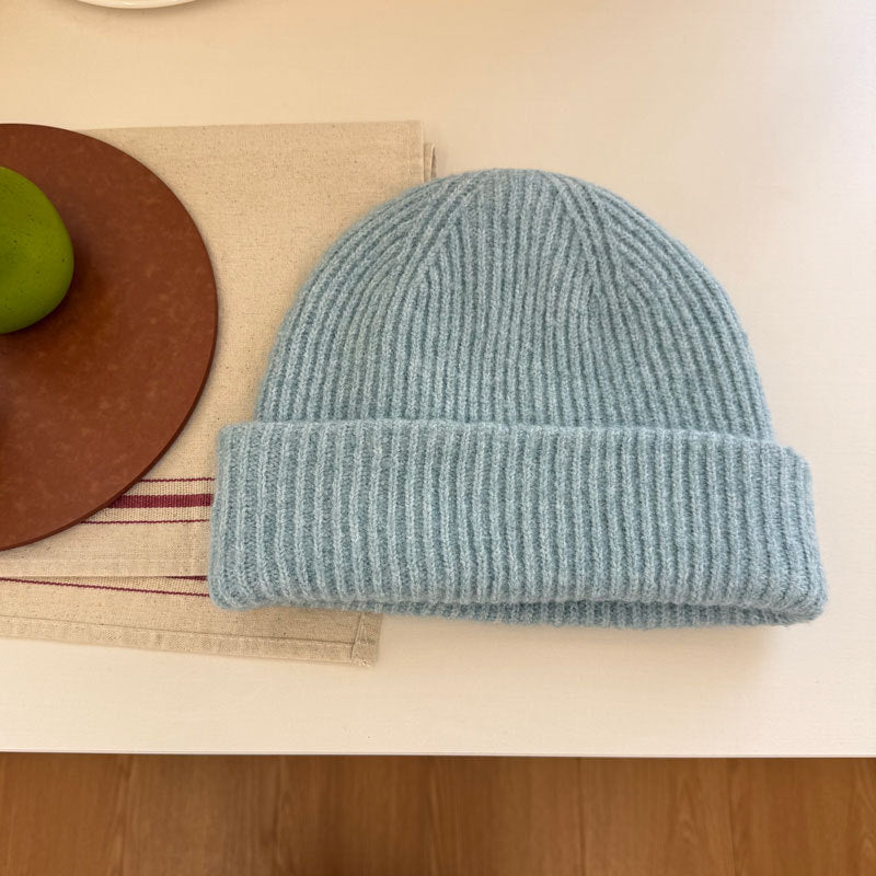 Women's Double-layer Wool Flanging Woolen Cap