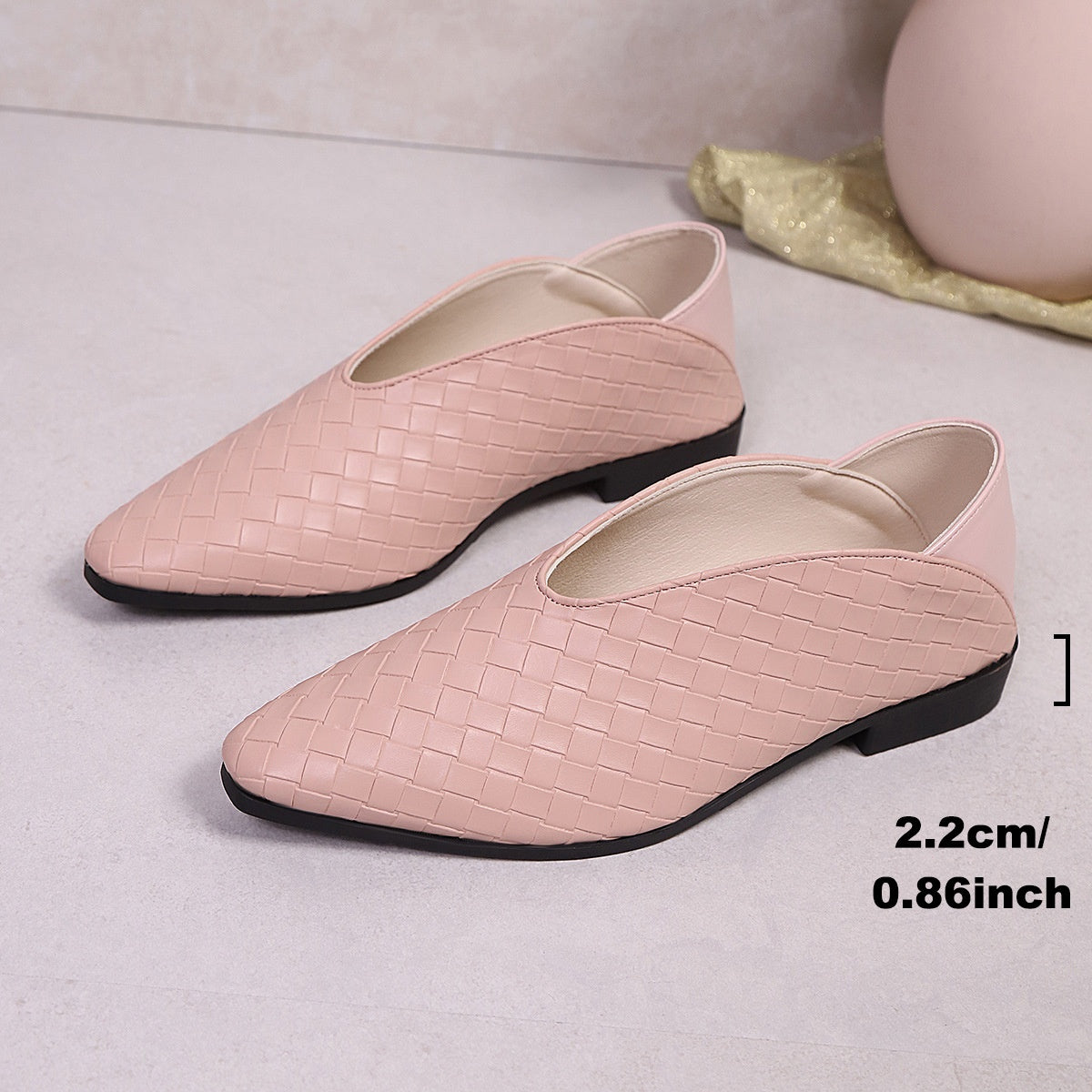 Womens V-shaped Toe Chunky Heel Elegant Versatile Pumps