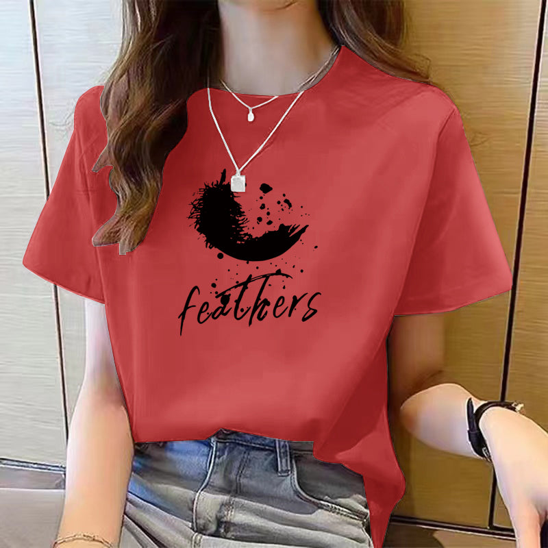 Women's Cute Bear Plus Size Cotton Short Sleeve T-shirt