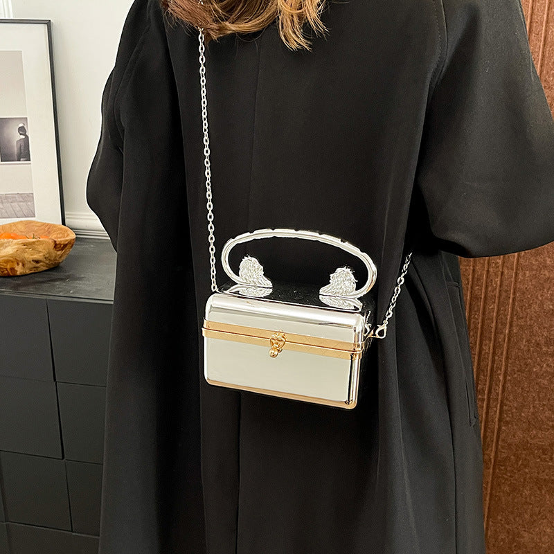 Akryl Crossbody-taske til kvinder med skinnende overflade