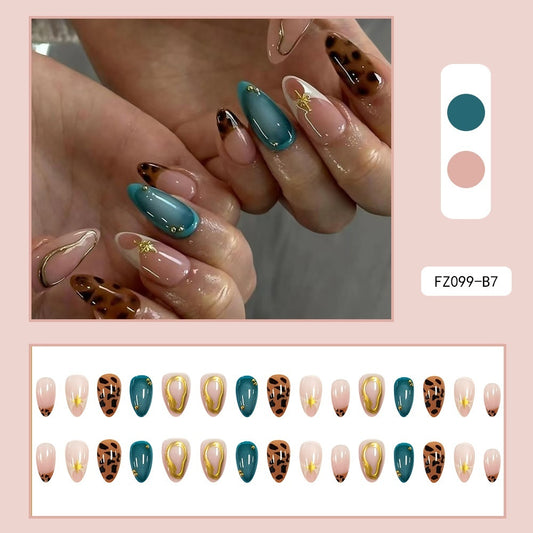 Best-selling Leopard Print French Manicure