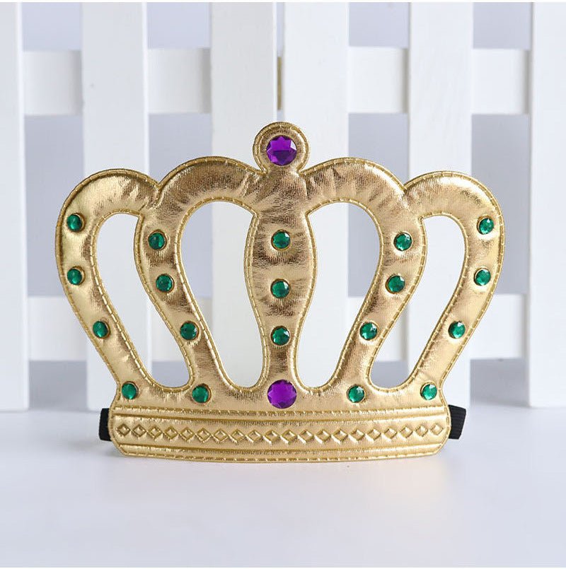 Children Birthday Arrangement Props Golden Cloth Crown
