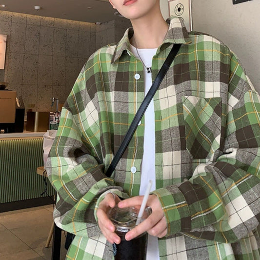 Plaid Shirt Men's Long Sleeve Spring And Autumn