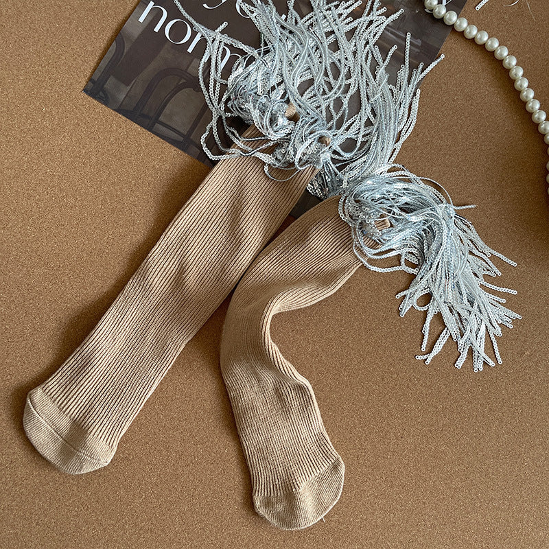 Girls Sequins Tassel Calf Socks