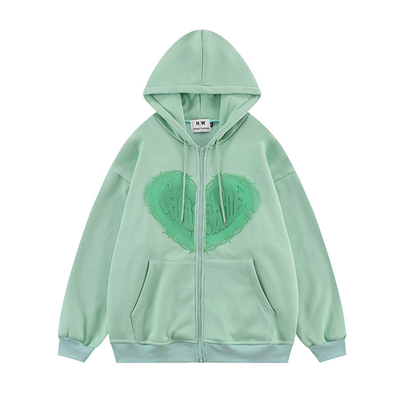 Men's Unisex Love Foam Print Hoodie