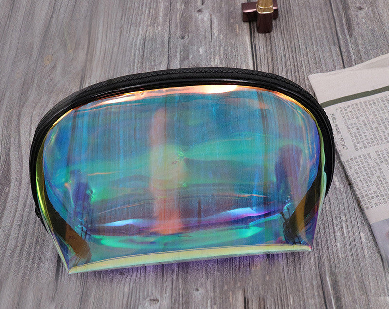 Symphony Laser Semicircle Travel Storage Cosmetic Bag