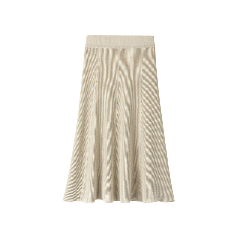 Women's Autumn And Winter Mid-length Half-length New Pleated Skirt