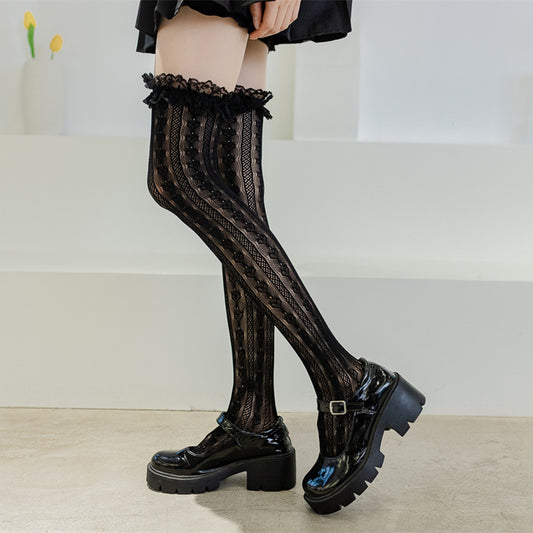 Womens Knee Socks Jk Long Tube Love Lace Japanese