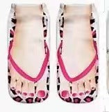 printed Flip-flop Toe Socks 3D-