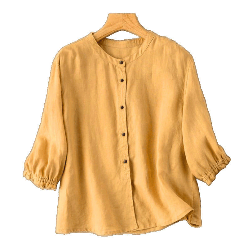 Half Sleeve Artistic Retro Women's Summer New Loose Women's Shirt