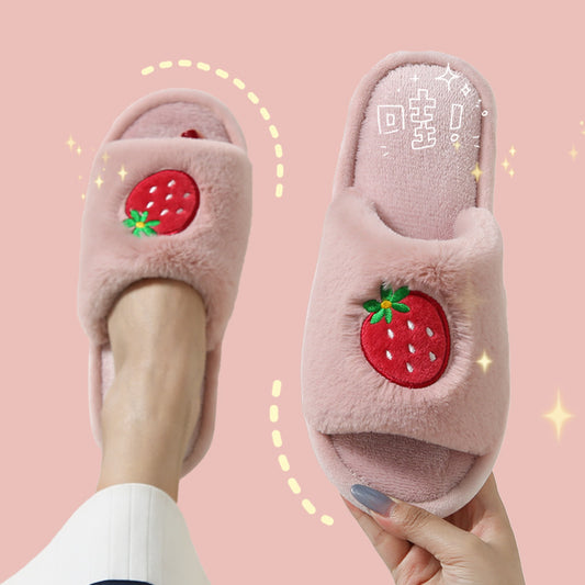 Plush Slippers Cute Home Warm And Non-slip