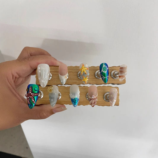 Hand-painted Happy Underwater World Manicure