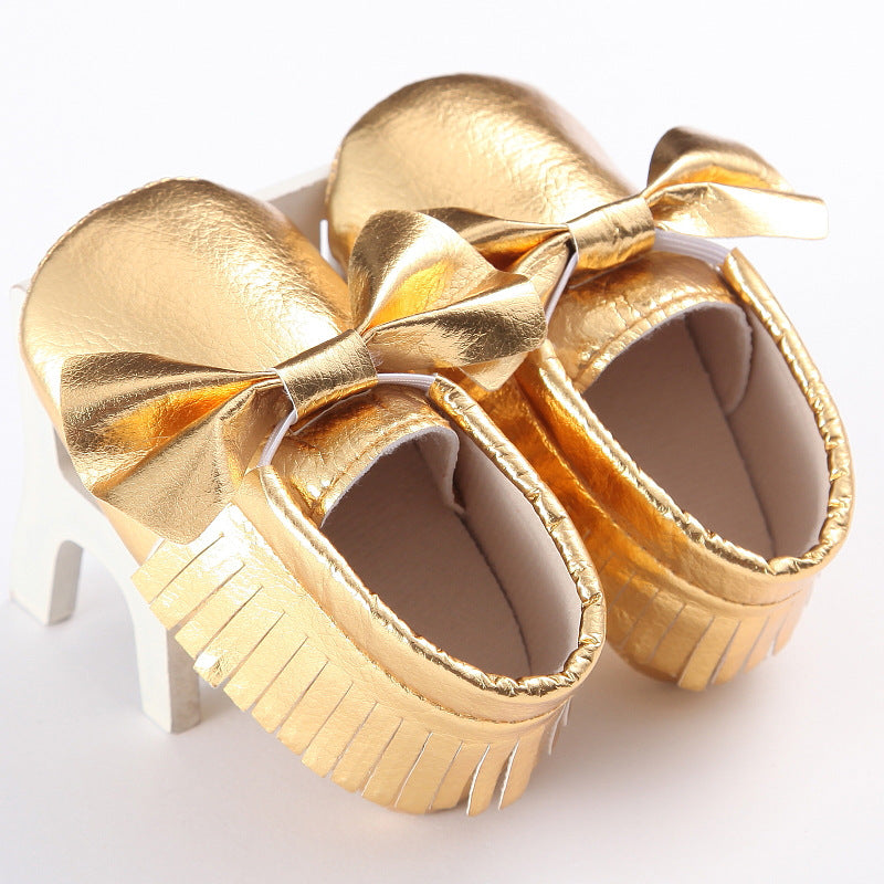 Spring And Autumn New 0-1 Years Old Boys And Girls Baby Shoes Tassel Pu Bottom Non-slip Casual Baby Shoes