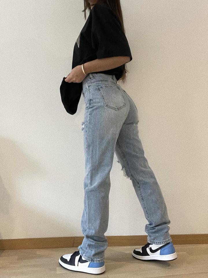 Loose Vintage High Waist Small Straight Jeans Hip Hop