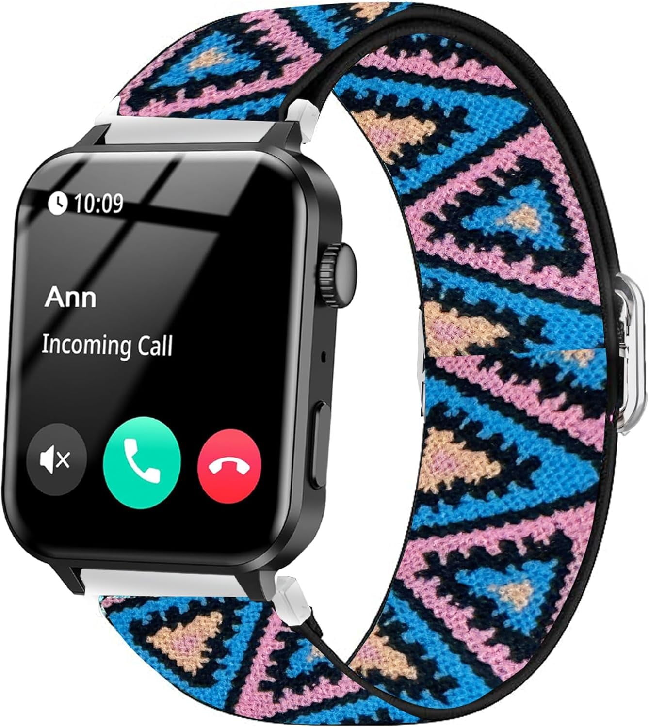 Compatible with IOWODO R30 Pro Bands,  20Mm Stretch Elastics Adjustable Strap Compatible with IOWODO R30 Pro / TOUCHELEX Gaea Series K802 1.28 Smart Watch / RLQA 54 1.83" Smart Watch (Rhomboid