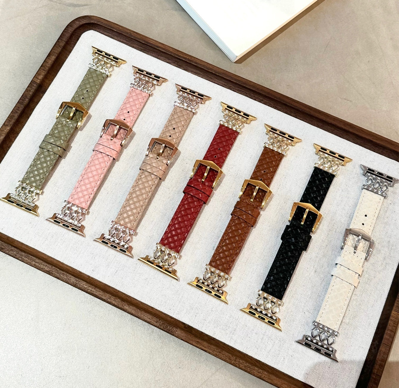 Watch Diamond Design Classic Style Genuine Leather Women's Watch Strap