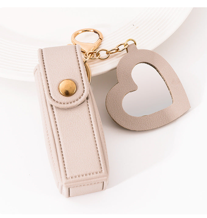 Small Mirror Lipstick Pack Keychain Pendant
