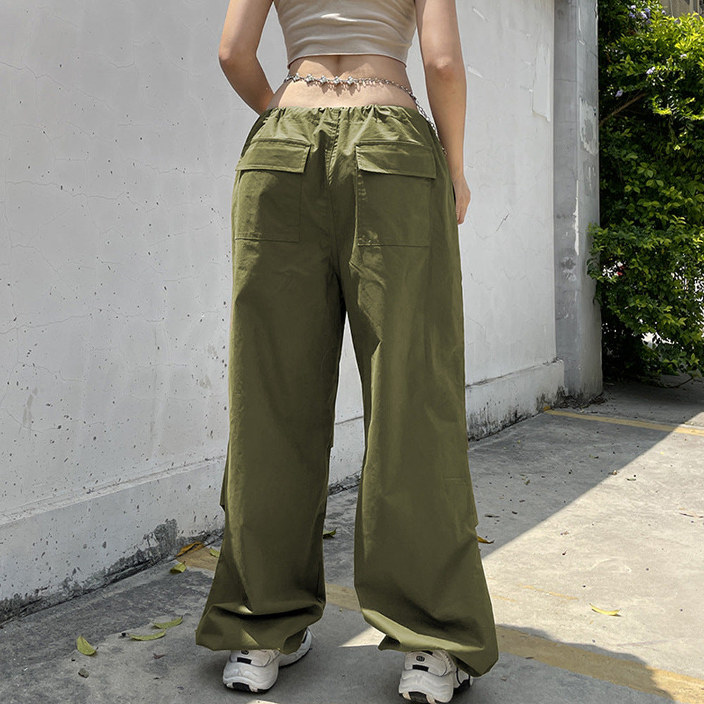 Loose Low Waist Casual Wide Leg Pants
