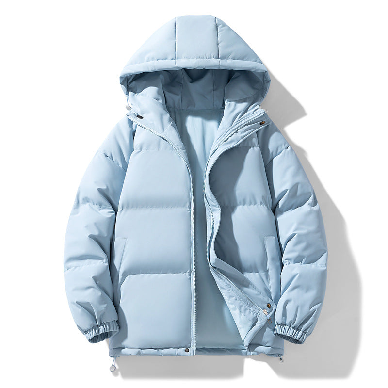 Down Cotton-padded Jacket Men's Loose And Warm Hooded Bread Coat