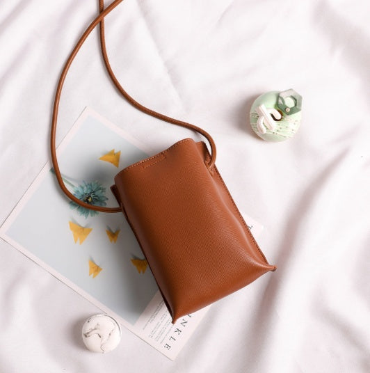 Newomen's Fashion Simple Korean Style Vertical Mobile Phone Bag
