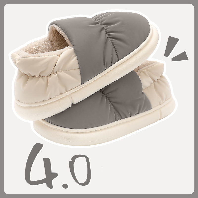 ShoesThick Soled Lovers' Indoor Bag Heel Velvet Home Moon Shoes