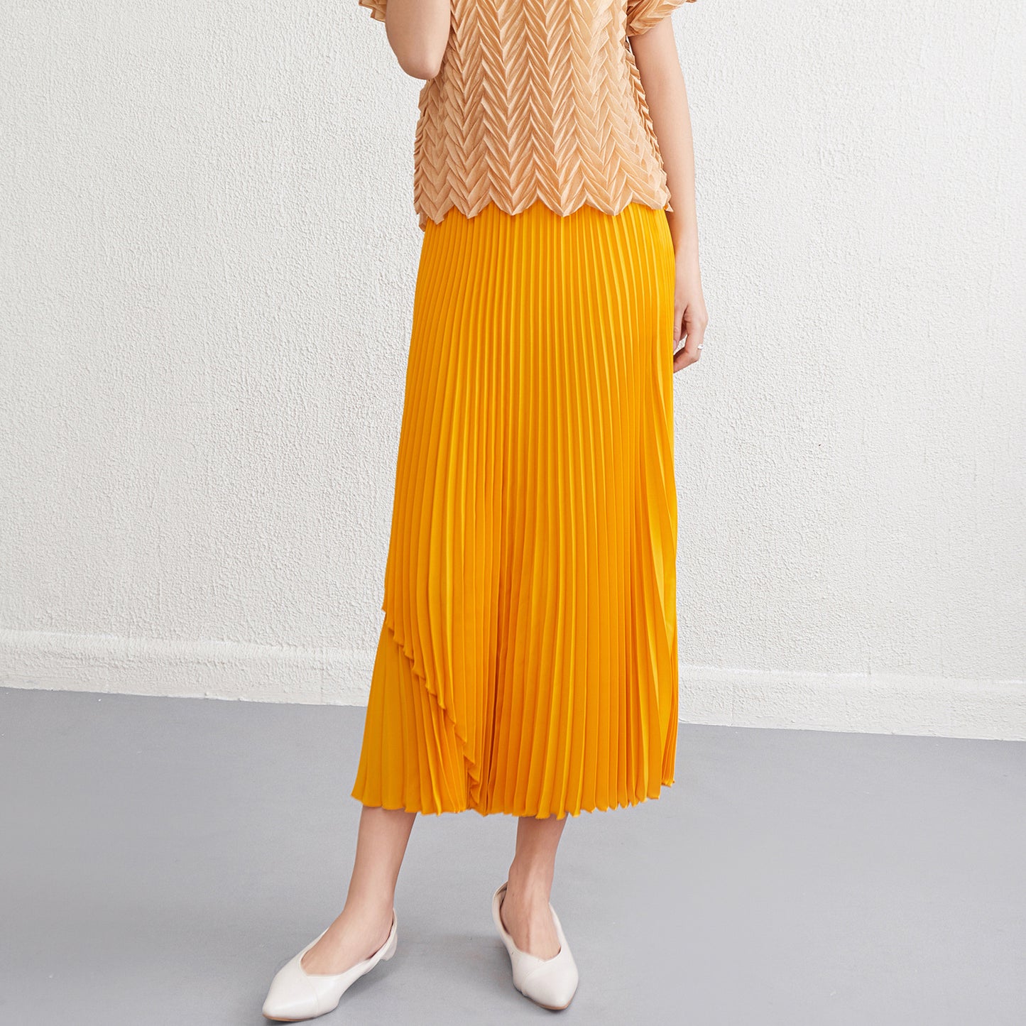 Women's Pleated Skirt High-end Drape