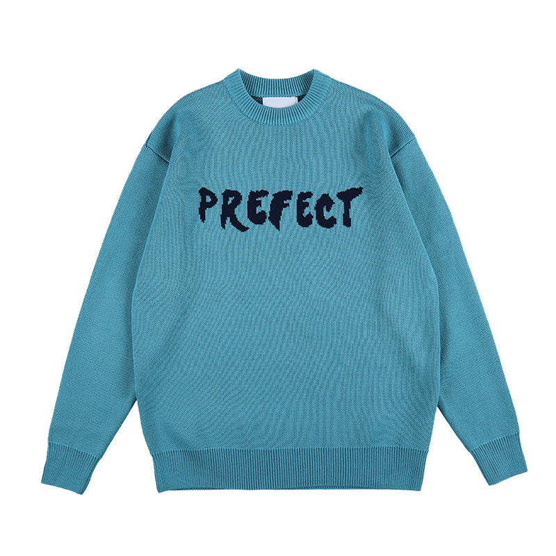 Round Neck Hipster Oversize Men's Sweater Knit Sweater