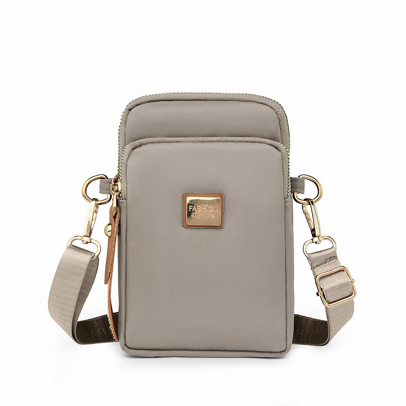 Mobile Phone Bag Vertical Three-layer Shoulder Bag Waterproof Waist Bag
