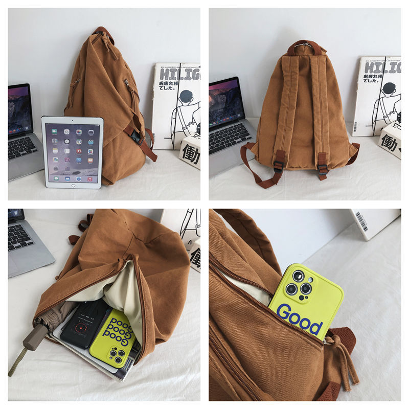Retro Large Capacity Student Schoolbag For Men
