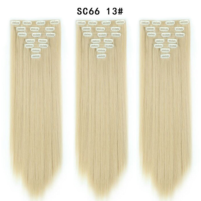 16 Card Seven-piece Hairpiece Clip Wig Beauty Chemical Fiber Wig Set Hair Extension