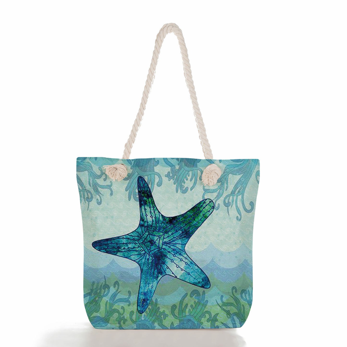 Women's Fashion Print Thick Rope Handbag