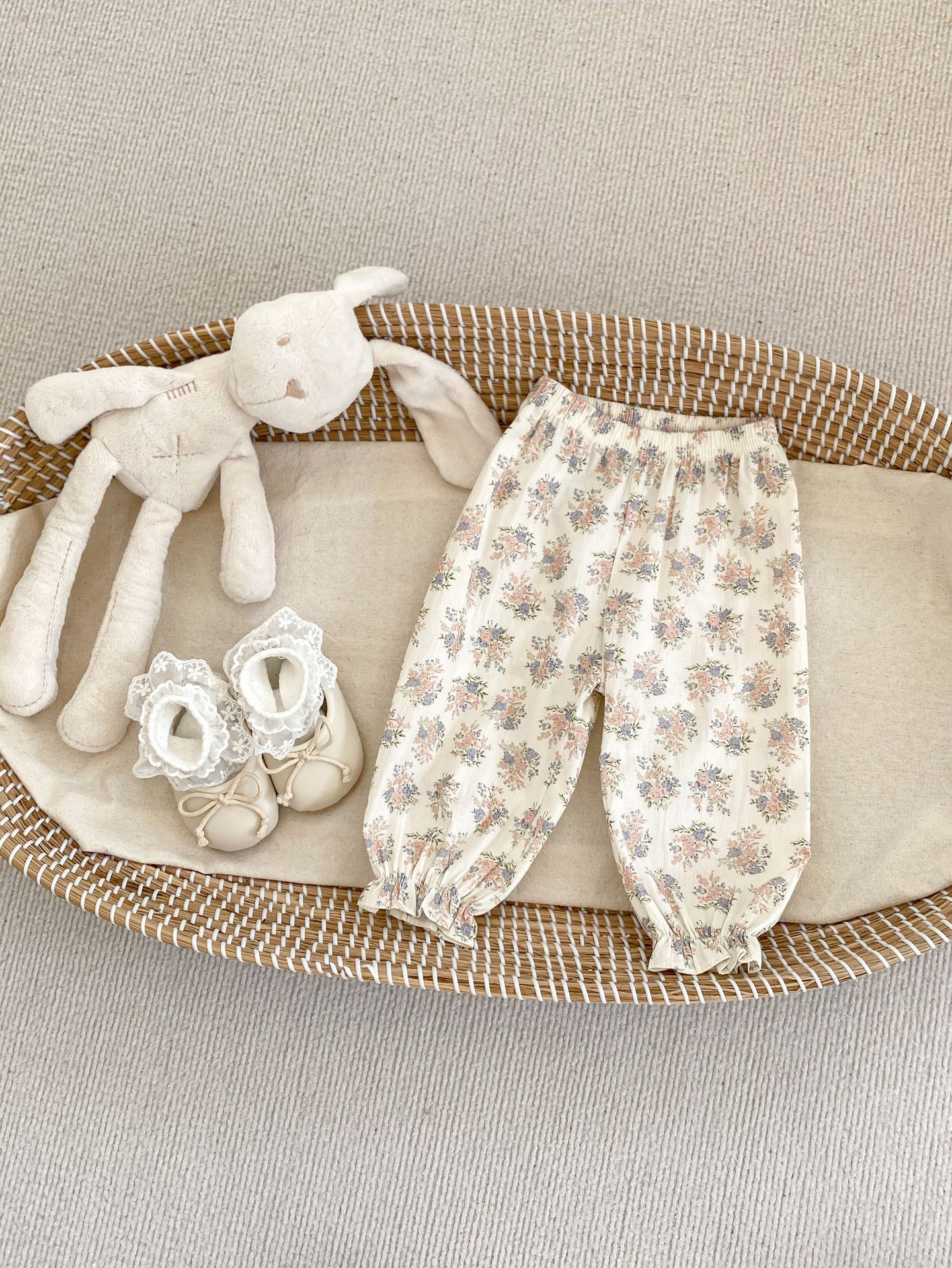 Thin Breathable Ankle-tied Puff Pants