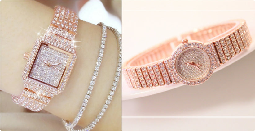 Full diamond waterproof quartz watch