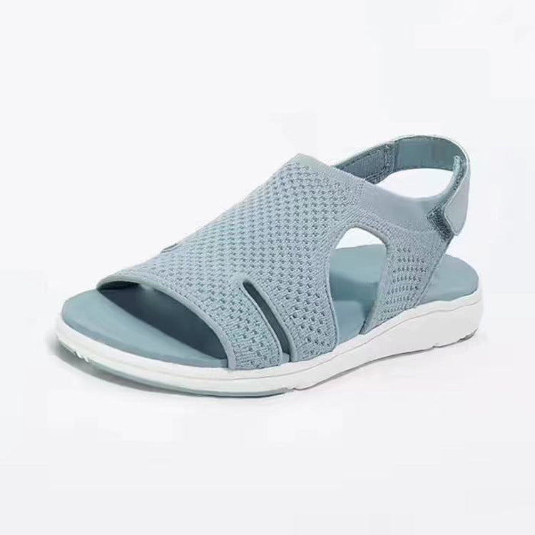 Åndbare, strækbare, fluvævede, komfortable sandaler med velcro til hverdagsbrug