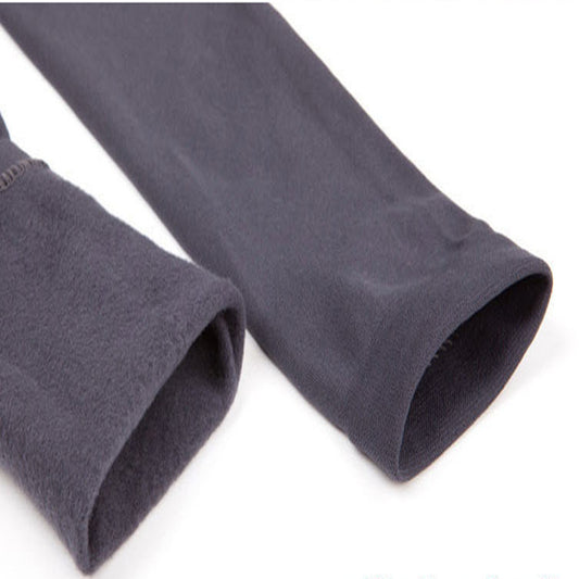 Leggings Women's Pantyhose Plus Velvet Outer Wear Fleece Trousers Step On One Foot Pants