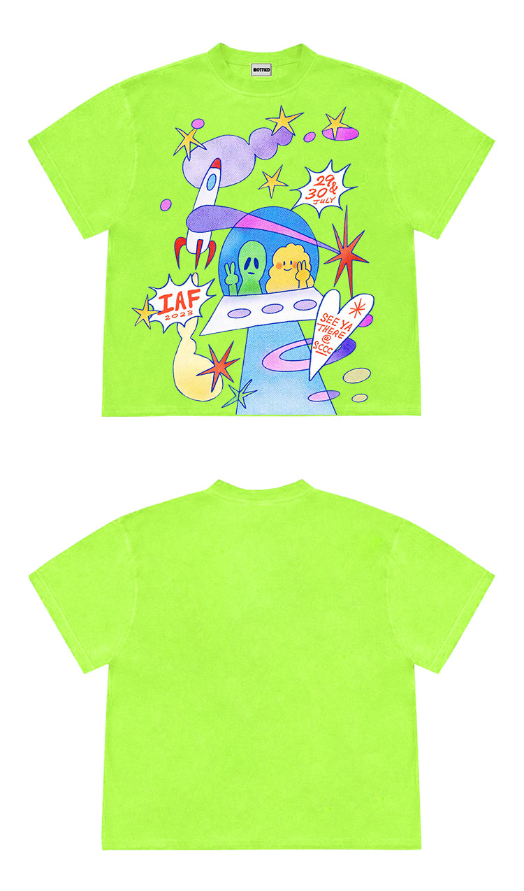 Ins Style Design Artistic Illustration UFO Niche Short Sleeve