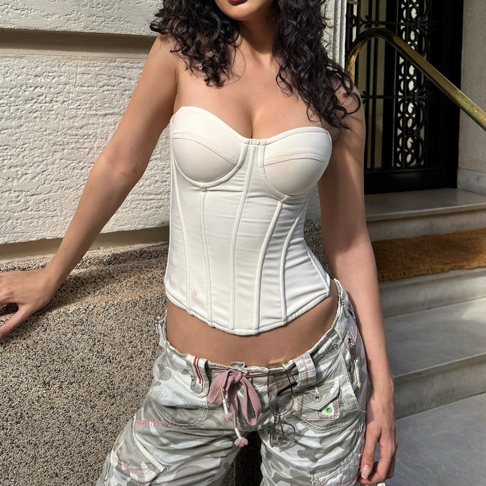 Womens European And American-style Corset With A Cinched Waist