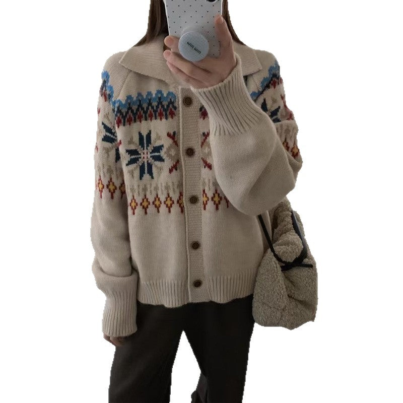 Autumn And Winter Loose Idle Style Knitted Coat