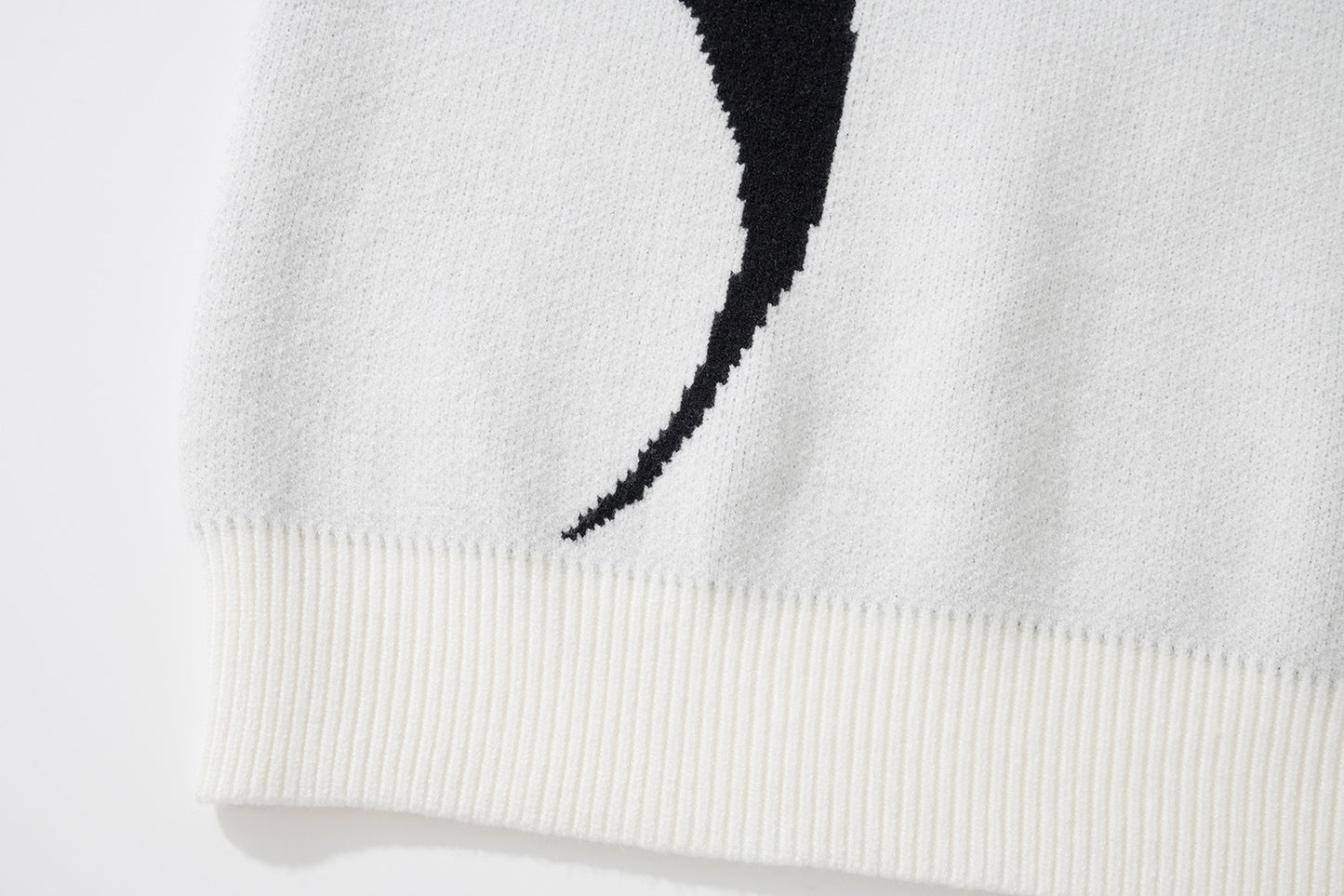 Autumn And Winter New Real Shot Maychao Jacquard Color Block Crew Neck Pullover Sweater