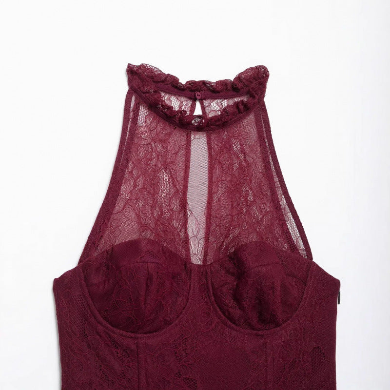 Blonde Halterneck Flatterende Modetop