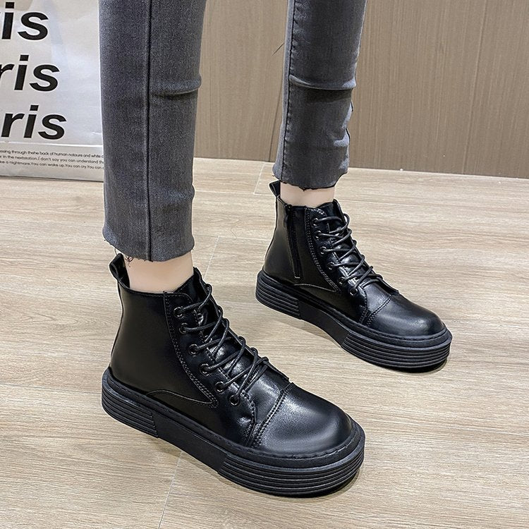 Women's Seven Hole Lacing Casual High Top Brogues