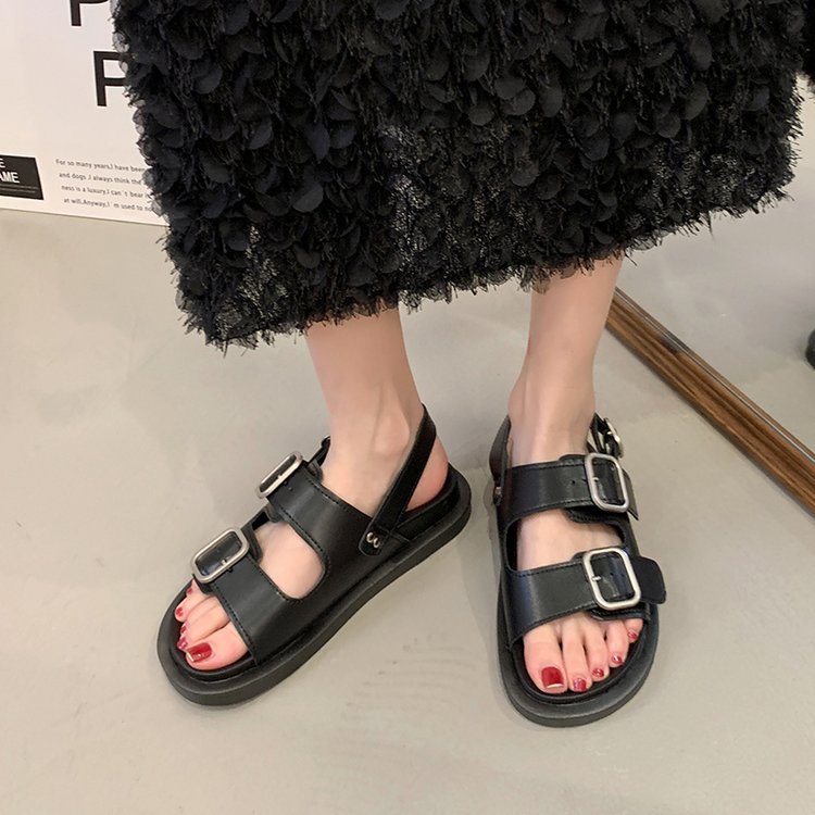 Women's Summer Outdoor Soft-soled Double-strap Platform Sandals