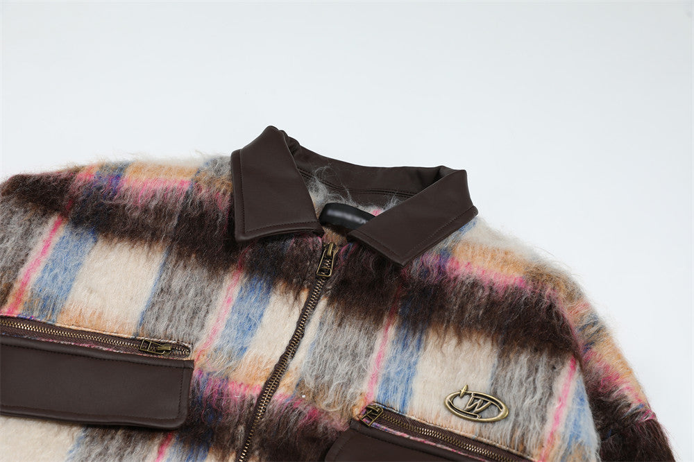 Men's Loose Casual American Gradient Striped Jacket