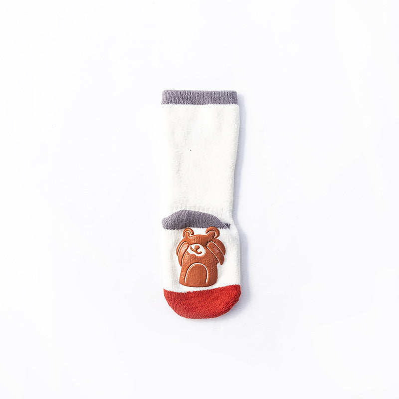 Thickened Children's Terry Floor Socks Cartoon Big Point