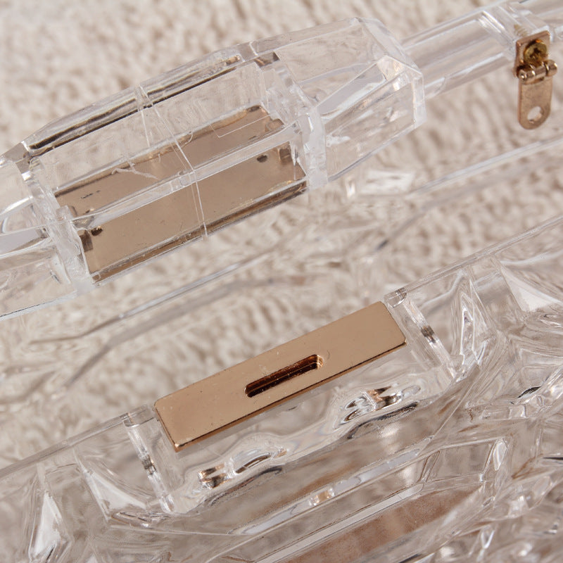 Transparent Rhombus Acrylic Female Bag Shoulder Messenger